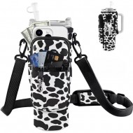 Billz Buddy Tumbler Accessory Bag for S'well XL & Stanley 40oz Cup - Cow Print